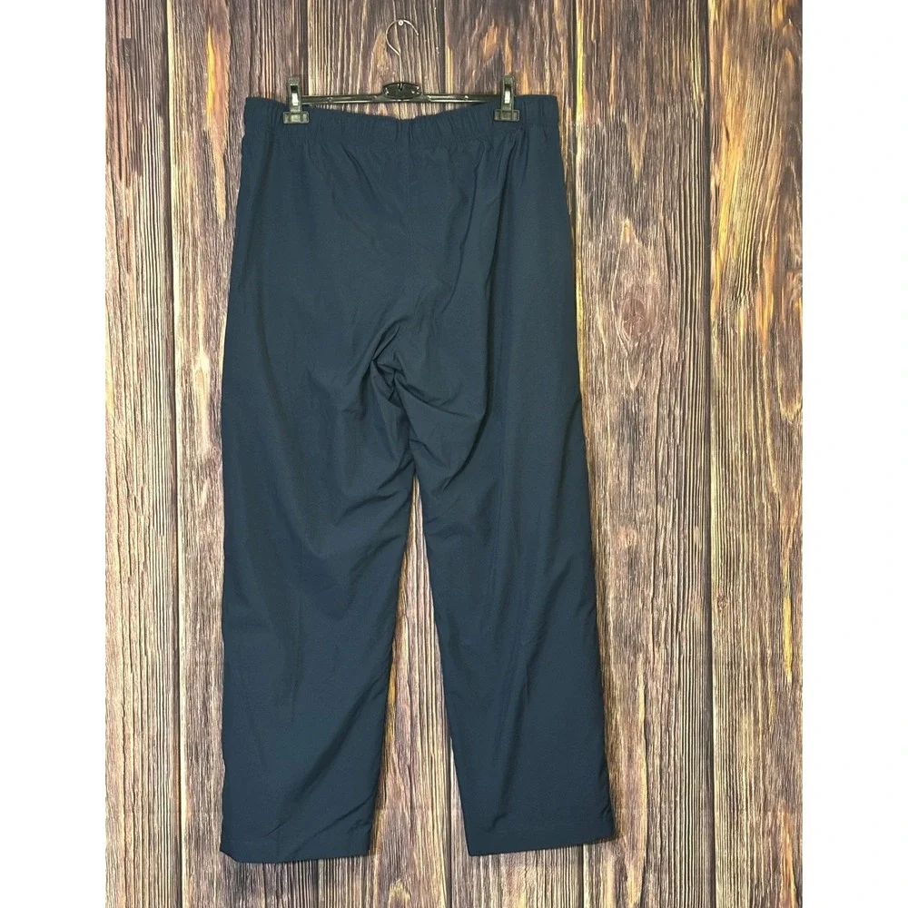 Nike Track Pants Mens XL Navy Blue Nylon Drawstring Elastic Waist Side Stripe